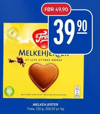 Rema 1000 MELKEHJERTER Freia tilbud