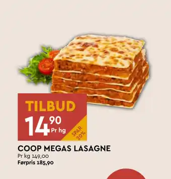 Coop Mega Coop megas lasagne tilbud