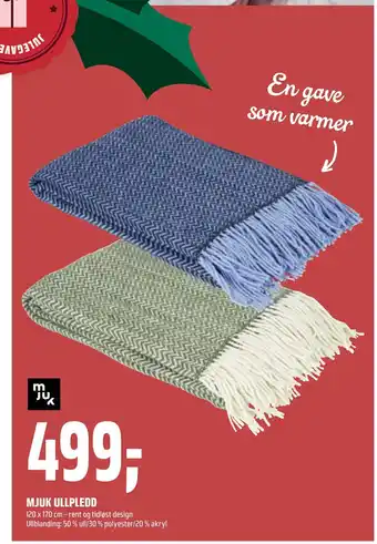 Coop Obs Mjuk ullpledd tilbud