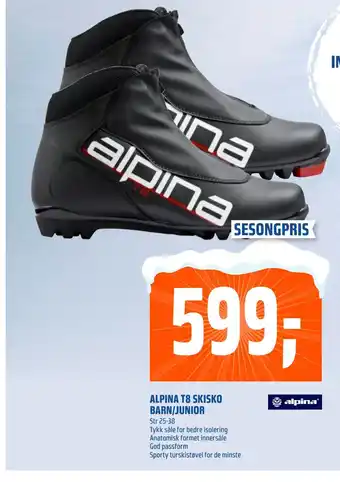 Coop Obs Alpina t8 skisko barn/junior tilbud