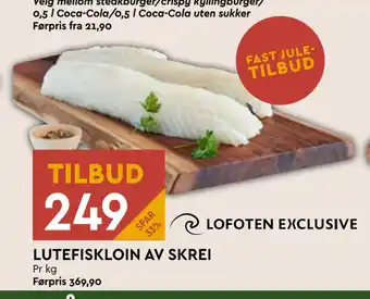 Coop Mega Lutefiskloin av skrei tilbud