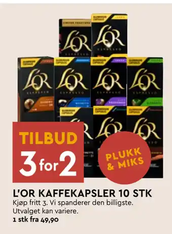 Coop Mega L’or kaffekapsler 10 stk tilbud