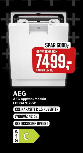 Skousen Aeg oppvaskmaskin fbb84707pw tilbud