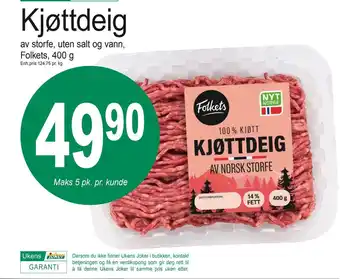 Joker Kjøttdeig tilbud