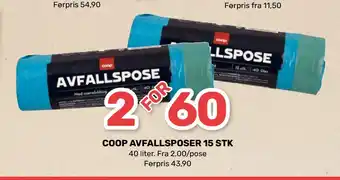 Coop Marked Coop avfallsposer 15 stk tilbud
