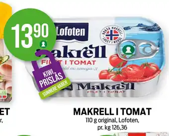 Kiwi Makrell i tomat tilbud