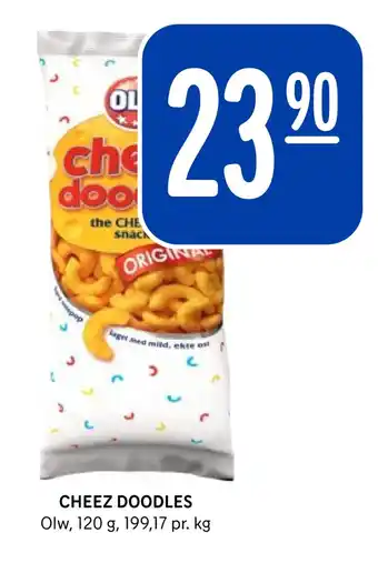 Rema 1000 Cheez doodles tilbud