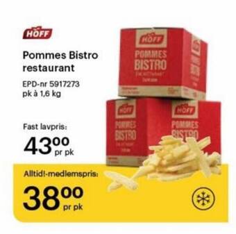 Storcash Pommes Bistro restaurant tilbud