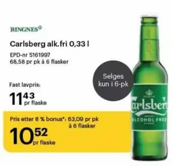 Storcash Carlsberg alk.fri 0,33 l tilbud