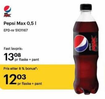 Storcash Pepsi Max 0,5 L tilbud