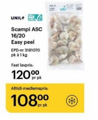 Storcash Scampi ASC 16/20 Easy peel tilbud