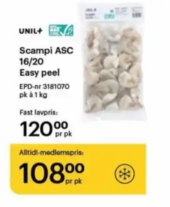 Storcash Scampi ASC 16/20 Easy peel tilbud