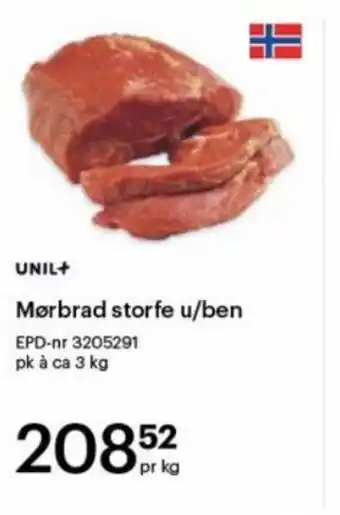 Storcash Mørbrad storfe u/ben tilbud