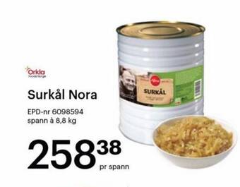 Storcash Surkål Nora tilbud