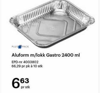 Storcash Aluform m/lokk Gastro 2400 ml tilbud