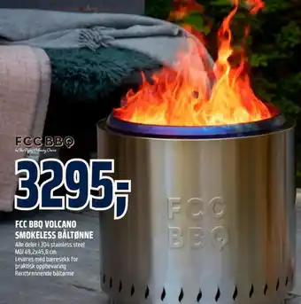 Coop Obs FCC BBQ VOLCANO SMOKELESS BÅLTØNNE tilbud