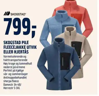 Coop Obs SKOGSTAD PILE FLEECEJAKKE UTVIK ELLER HJERTÅS tilbud