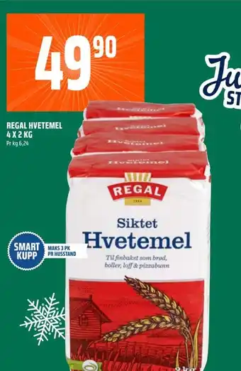 Coop Obs REGAL HVETEMEL 4 X 2 KG tilbud