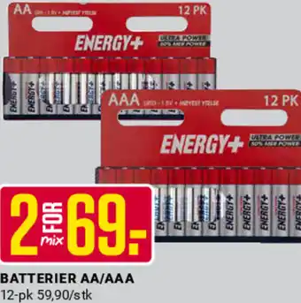 Europris BATTERIER AA/AAA tilbud