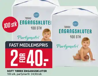 Europris SOFT TØRRE ENGANGSKLUTER tilbud