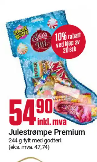 Europris Julestrømpe Premium tilbud