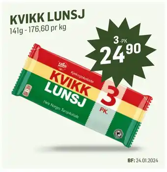 Holdbart Kvikk lunsj tilbud