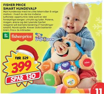 Extra Leker Fisher price smart hundevalp tilbud