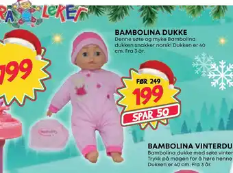Extra Leker Bambolina dukke tilbud