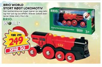 Extra Leker Brio world stort rødt lokomotiv tilbud