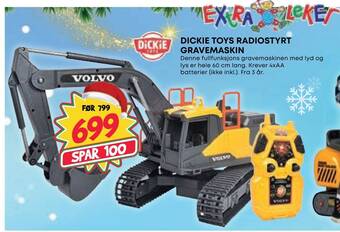 Extra Leker Dickie toys radiostyrt gravemaskin tilbud