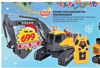 Extra Leker Dickie toys radiostyrt gravemaskin tilbud