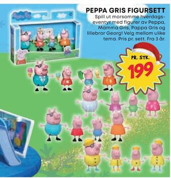 Extra Leker Peppa gris figursett tilbud