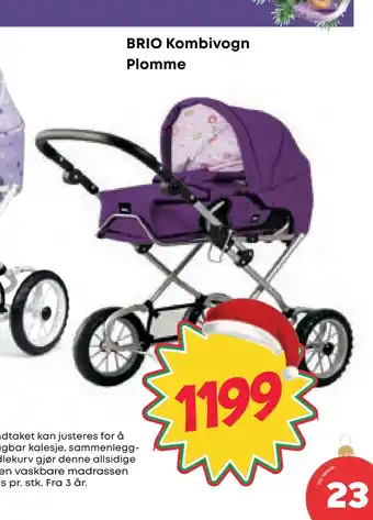 Extra Leker Brio kombi dukkevogn tilbud