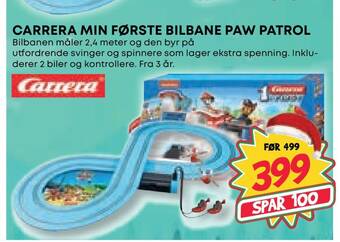 Extra Leker Carrera min første bilbane paw patrol tilbud