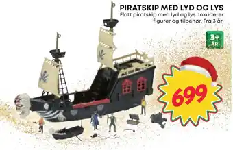 Extra Leker Piratskip med lyd og lys tilbud