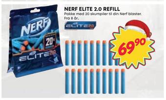 Extra Leker Nerf elite 2,0 refill tilbud