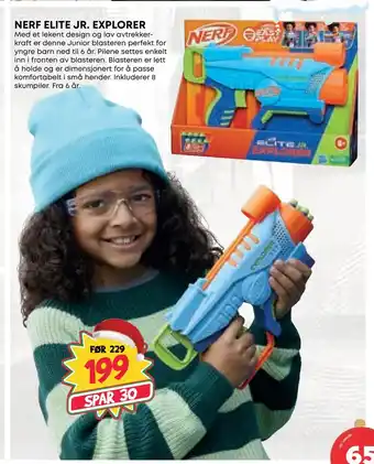 Extra Leker Nerf elite jr. explorer tilbud