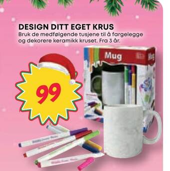 Extra Leker Design ditt eget krus tilbud