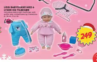 Extra Leker Lissi babydukke med 6 lyder og tilbehør tilbud