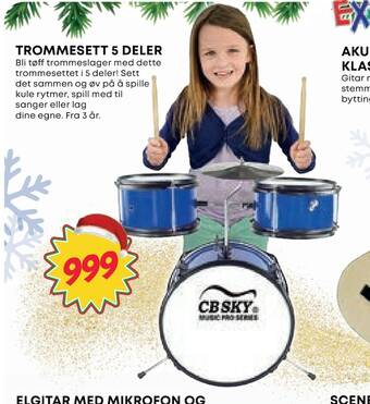 Extra Leker Trommesett 5 deler tilbud