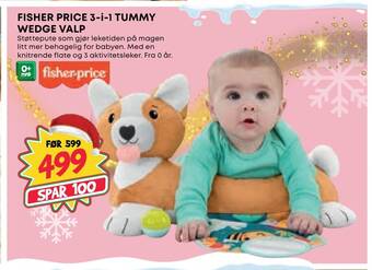 Extra Leker Fisher price 3-i-1 tummy wedge valp tilbud