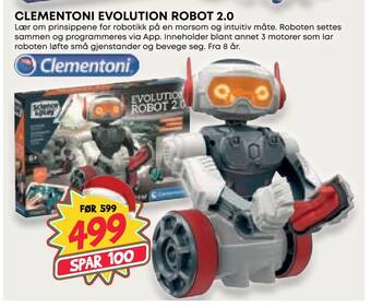 Extra Leker Clementoni evolution robot 2,0 tilbud
