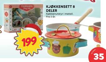 Extra Leker Kjøkkensett 8 deler tilbud