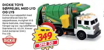 Extra Leker Dickie toys søppelbil med lyd og lys tilbud