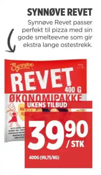 Meny SYNNØVE REVET tilbud