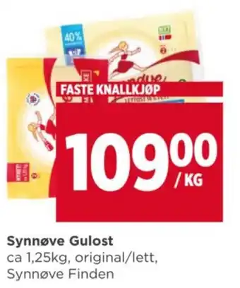 Meny Synnøve Gulost tilbud