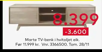 Skeidar Marte tv-benk tilbud