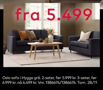 Skeidar Oslo sofa tilbud