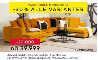 Skeidar Paso doble modulsofa tilbud