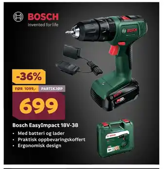 Megaflis Bosch easyimpact 18v-38 tilbud